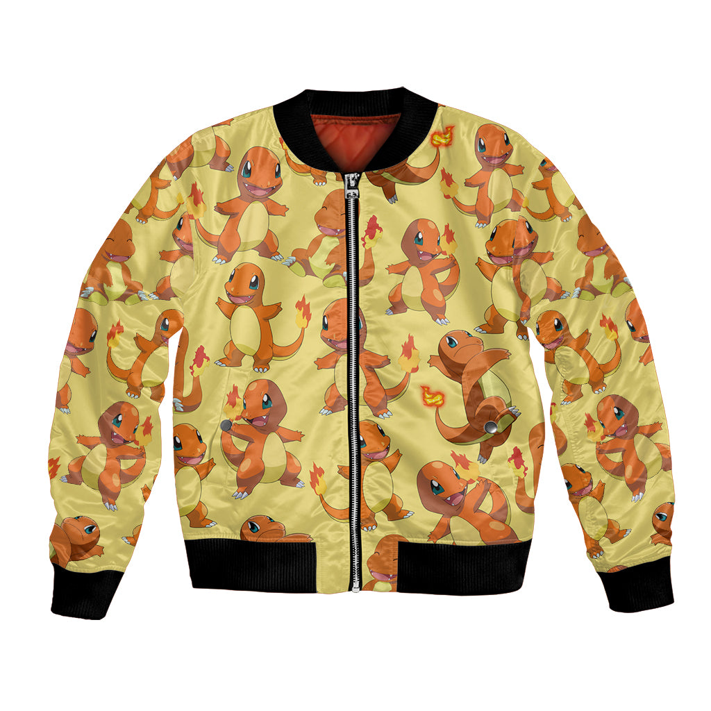 Charmander Pattern Style Bomber Jacket