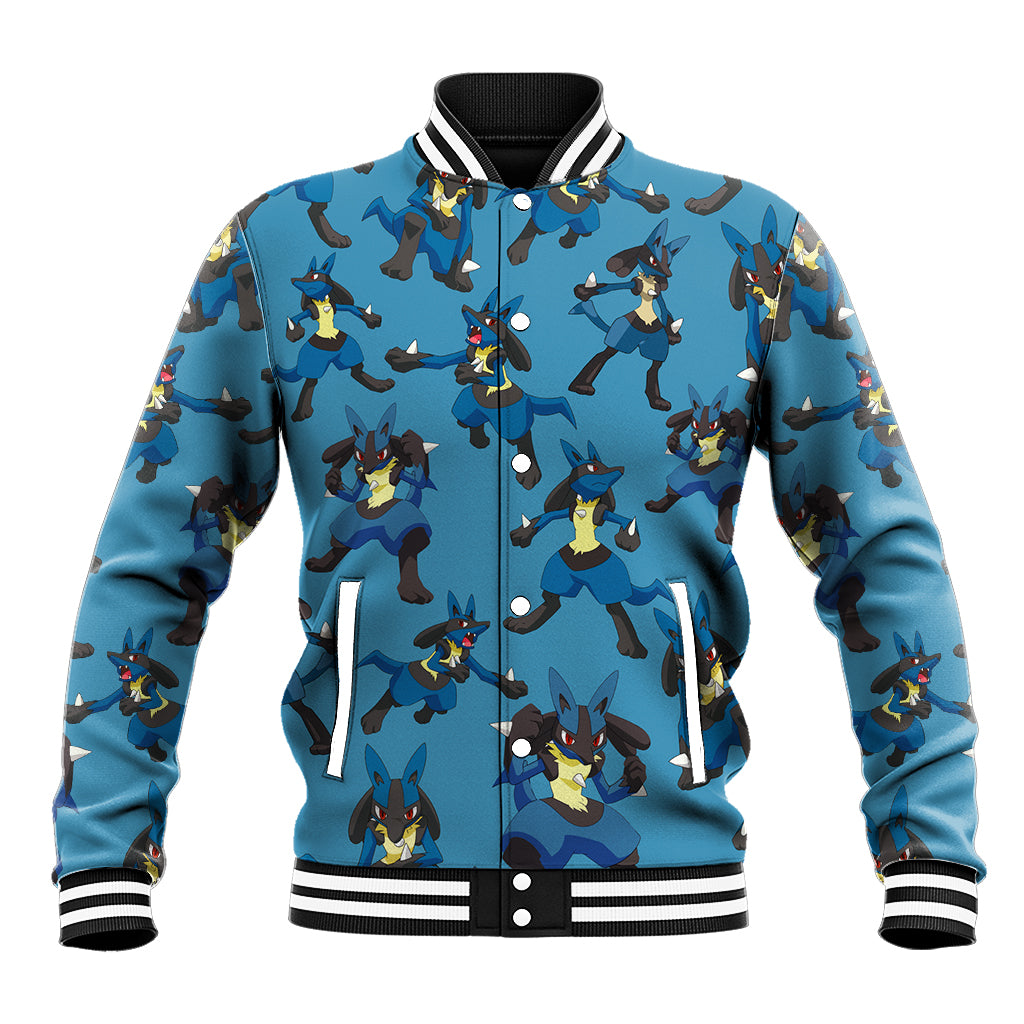 Lucario Pattern Style Baseball Jacket