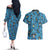 Lucario Pattern Style Couples Matching Off The Shoulder Long Sleeve Dress and Hawaiian Shirt