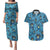 Lucario Pattern Style Couples Matching Puletasi and Hawaiian Shirt