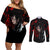 Miyamoto Musashi Couples Matching Off Shoulder Short Dress and Long Sleeve Button Shirt