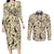 Mimikyu - Pattern Style Couples Matching Long Sleeve Bodycon Dress and Long Sleeve Button Shirt