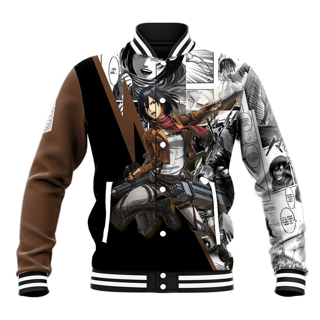 Mikasa Ackerman - Manga Style Baseball Jacket