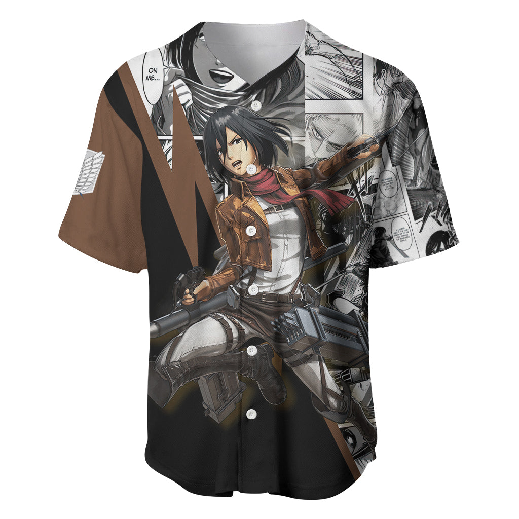 Mikasa Ackerman - Manga Style Baseball Jersey