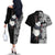 Panda Couples Matching Off The Shoulder Long Sleeve Dress and Hawaiian Shirt Jujustu Kaisen