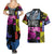 Black Jet Couples Matching Summer Maxi Dress and Hawaiian Shirt