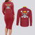 Monkey D. Luffy - One Piece Couples Matching Long Sleeve Bodycon Dress and Long Sleeve Button Shirt Anime Uniform Style