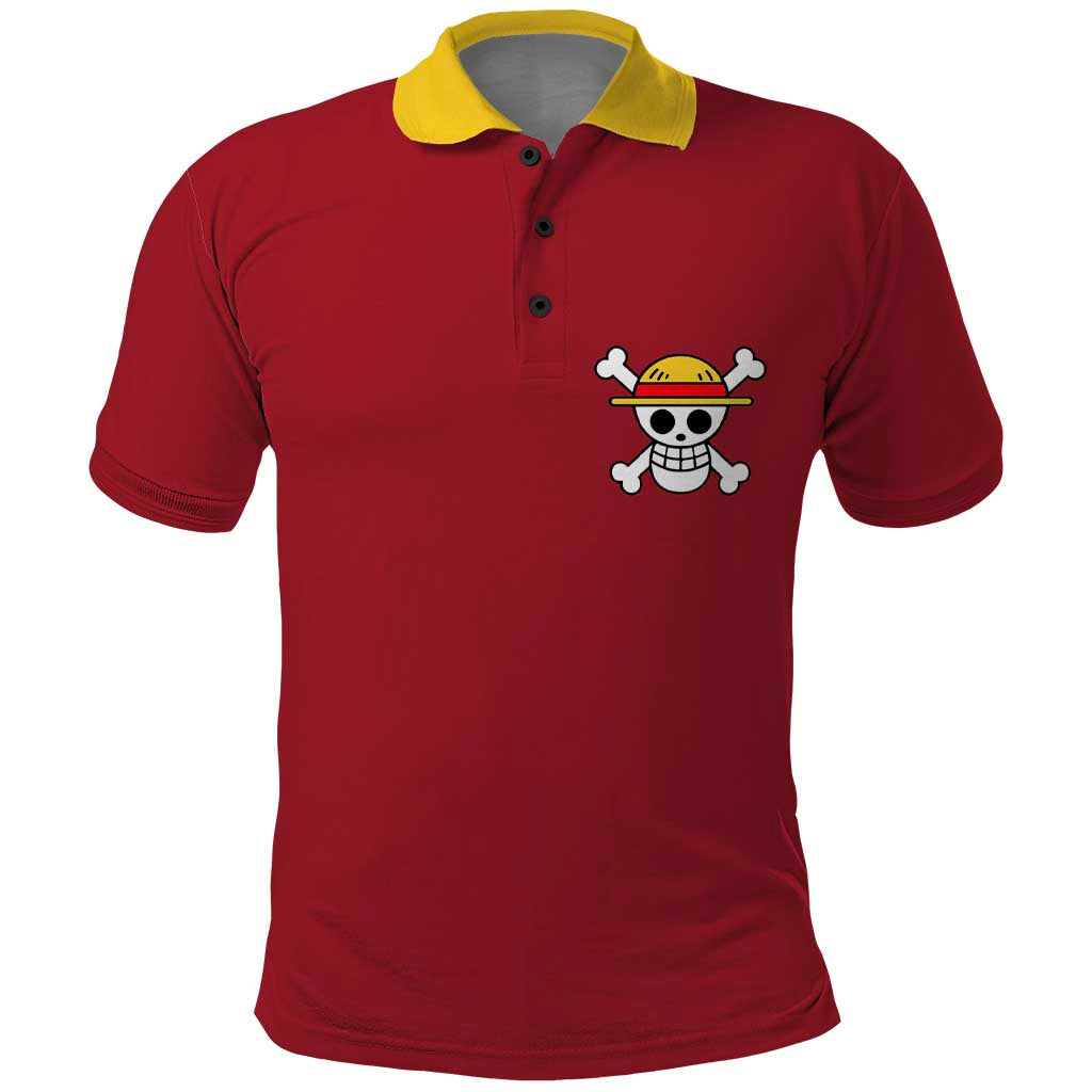 Monkey D. Luffy - One Piece Polo Shirt Anime Uniform Style