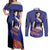 Nico Robin - One Piece Couples Matching Off Shoulder Maxi Dress and Long Sleeve Button Shirt Anime Style
