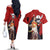 Emperor - Shank - One Piece Couples Matching Off The Shoulder Long Sleeve Dress and Hawaiian Shirt Anime Style