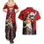 Emperor - Shank - One Piece Couples Matching Summer Maxi Dress and Hawaiian Shirt Anime Style