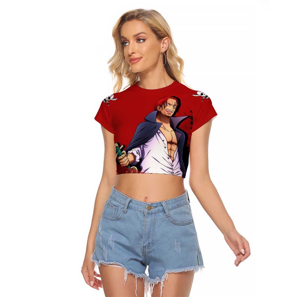 Emperor - Shank - One Piece Raglan Cropped T Shirt Anime Style