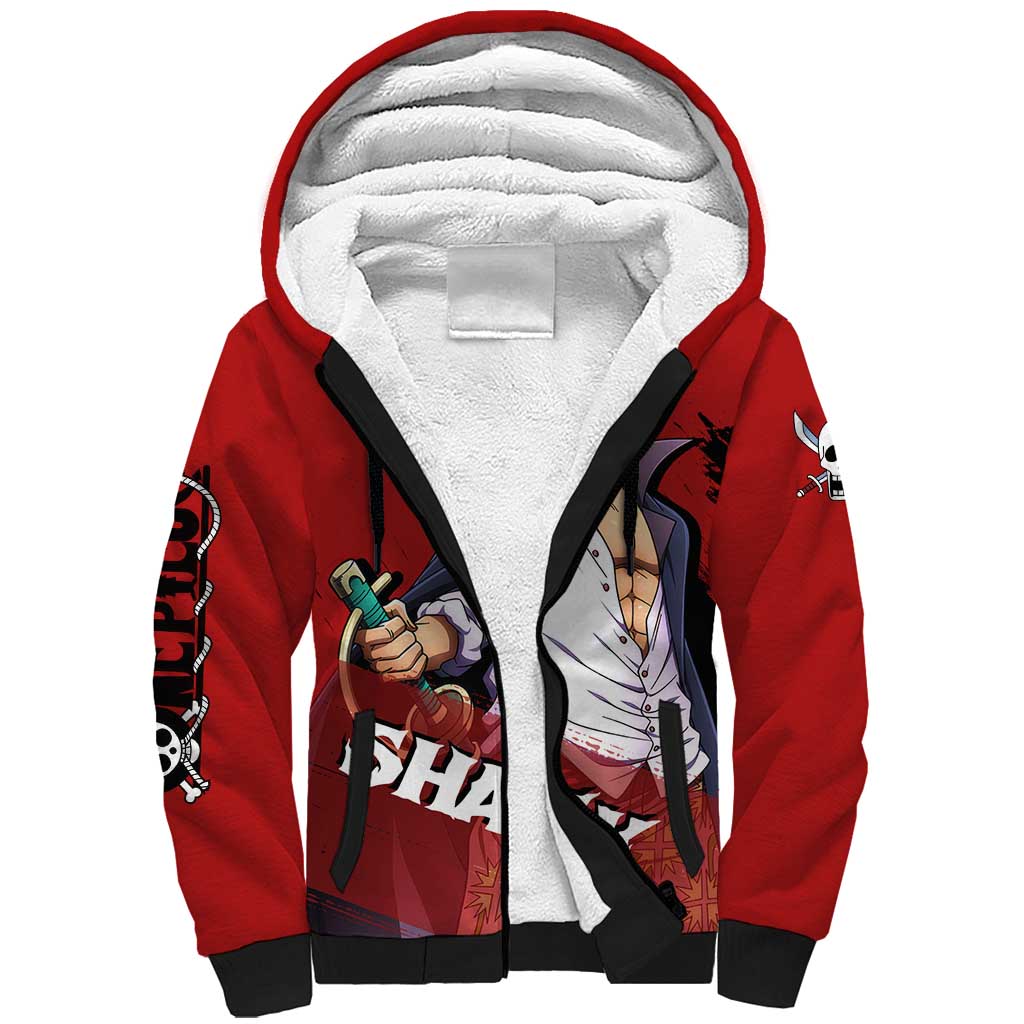 Emperor - Shank - One Piece Sherpa Hoodie Anime Style