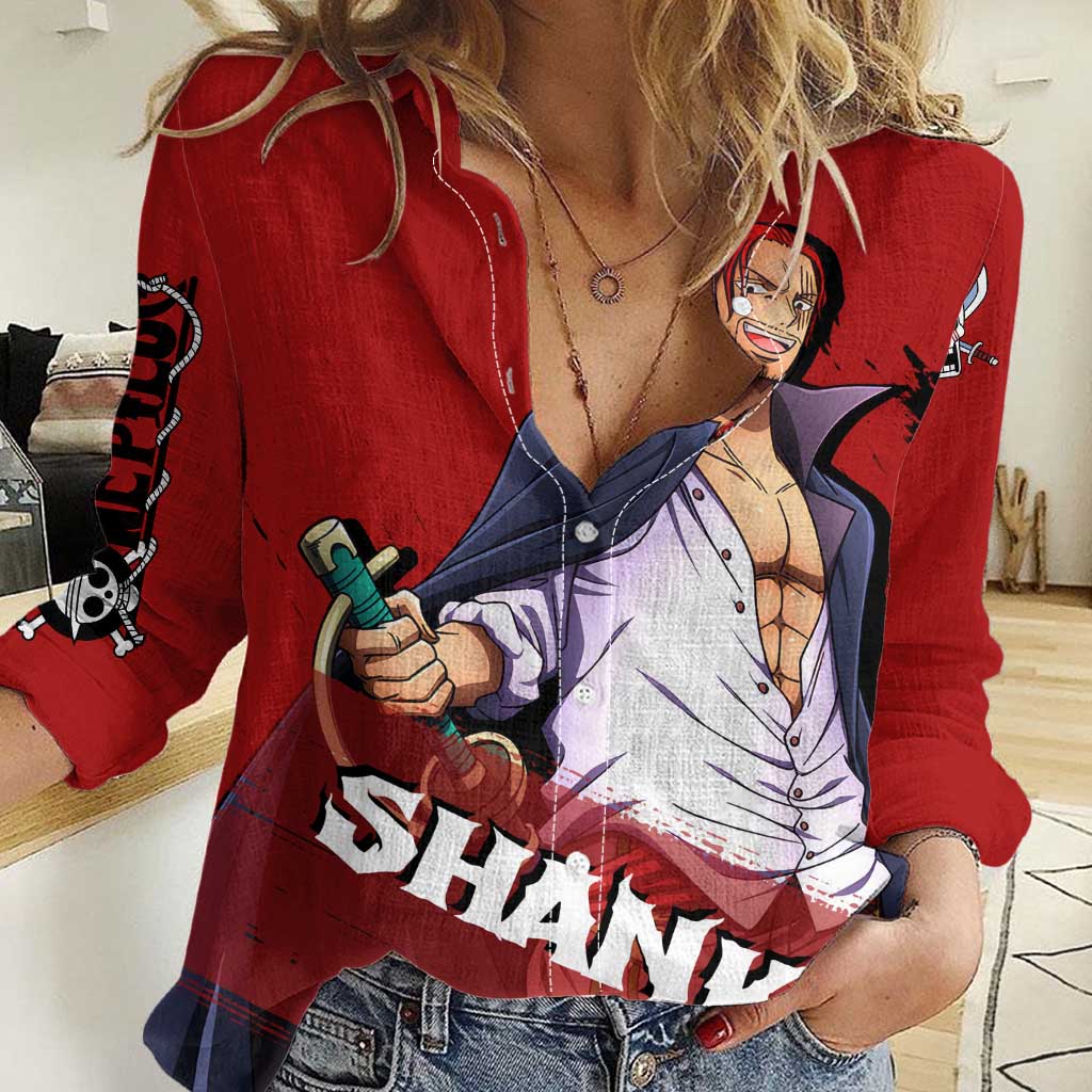 Emperor - Shank - One Piece Women Casual Shirt Anime Style