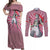 Akaza - Demon Slayer Couples Matching Off Shoulder Maxi Dress and Long Sleeve Button Shirt Anime Style