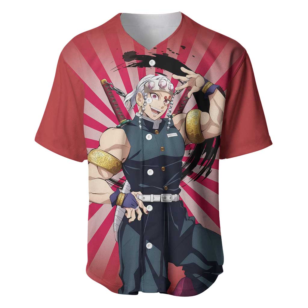 Tengen Uzui - Demon Slayer Baseball Jersey Anime Style