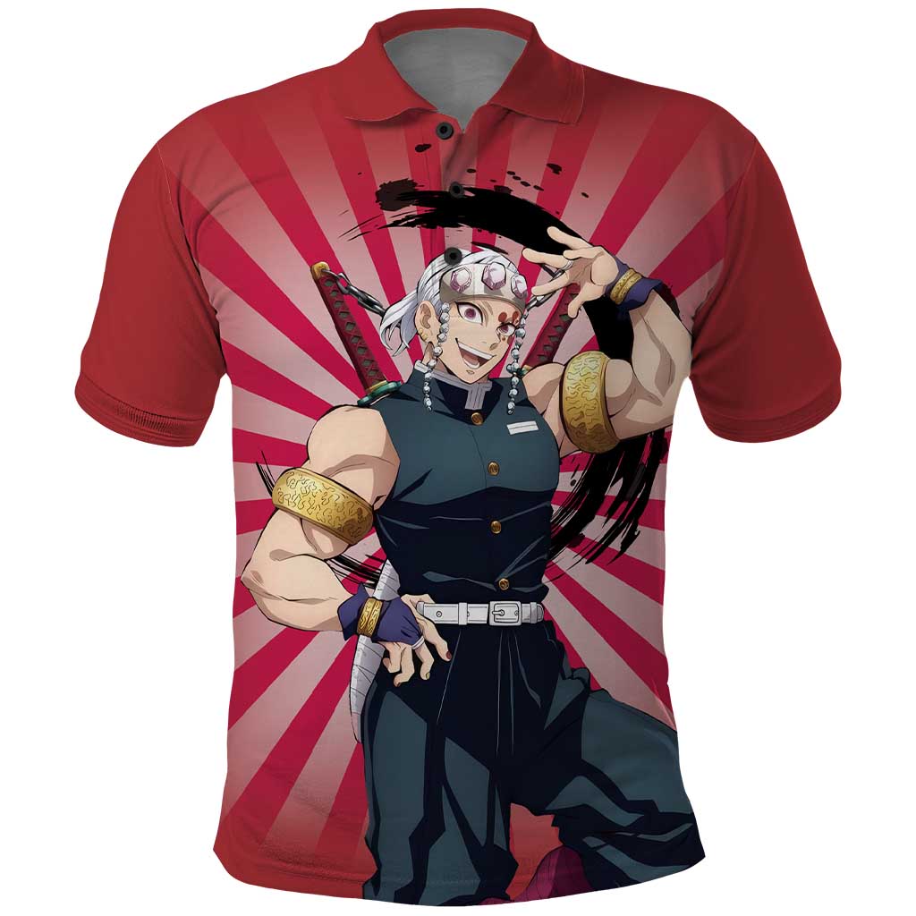 Tengen Uzui - Demon Slayer Polo Shirt Anime Style