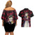 Doma - Demon Slayer Couples Matching Off Shoulder Short Dress and Hawaiian Shirt Anime Mix Pattern Style