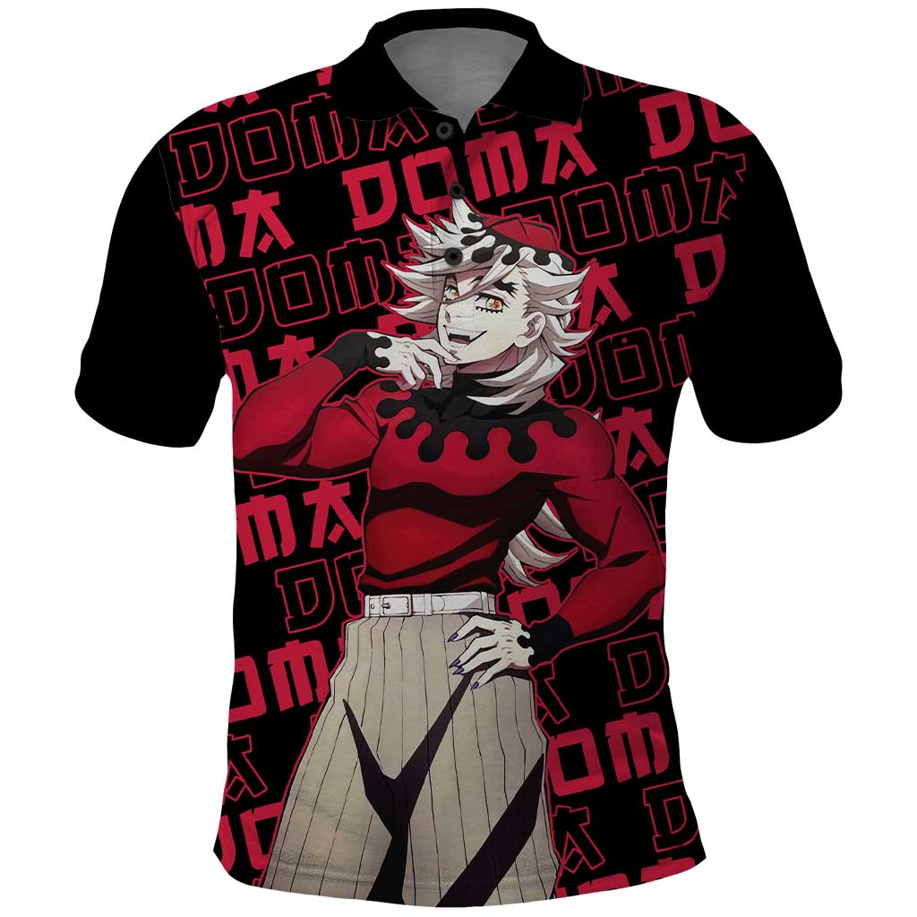 Doma - Demon Slayer Polo Shirt Anime Mix Pattern Style