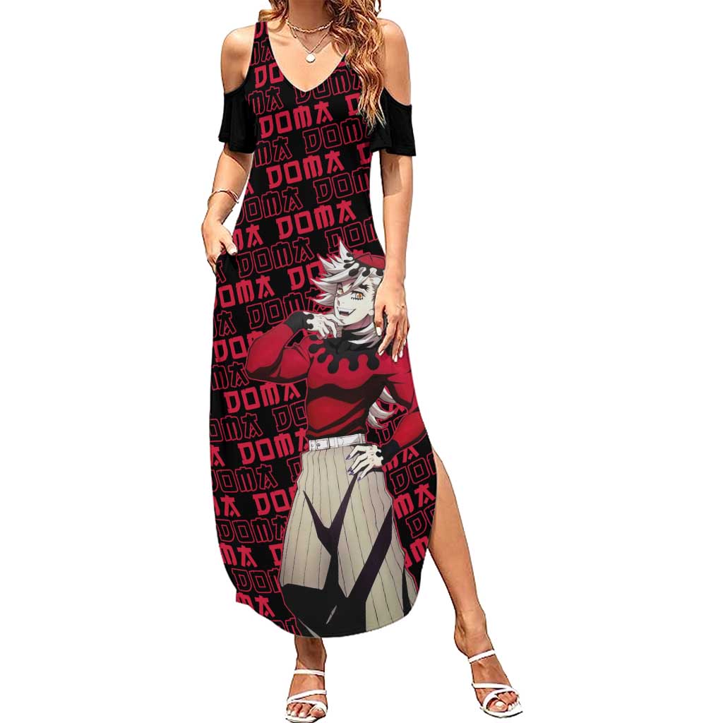 Doma - Demon Slayer Summer Maxi Dress Anime Mix Pattern Style