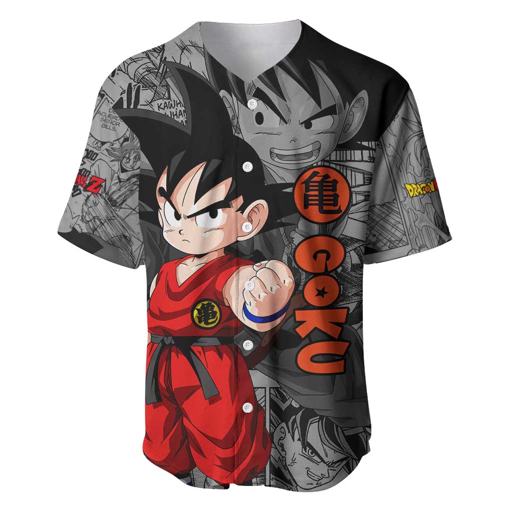 Goku Kid - Dragon Ball Baseball Jersey Anime Mix Manga Style