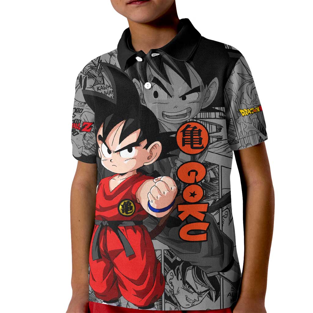 Goku Kid - Dragon Ball Kid Polo Shirt Anime Mix Manga Style