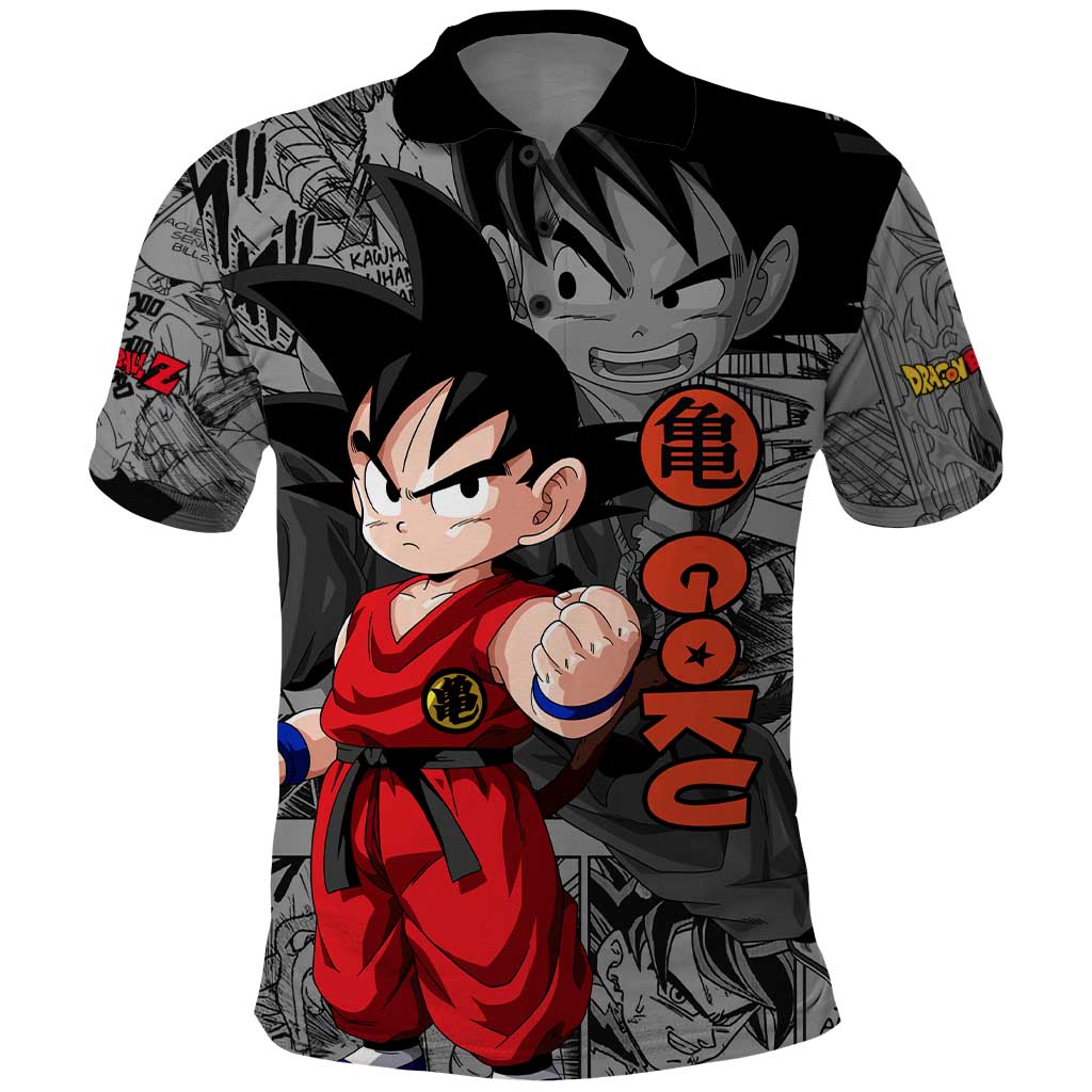 Goku Kid - Dragon Ball Polo Shirt Anime Mix Manga Style