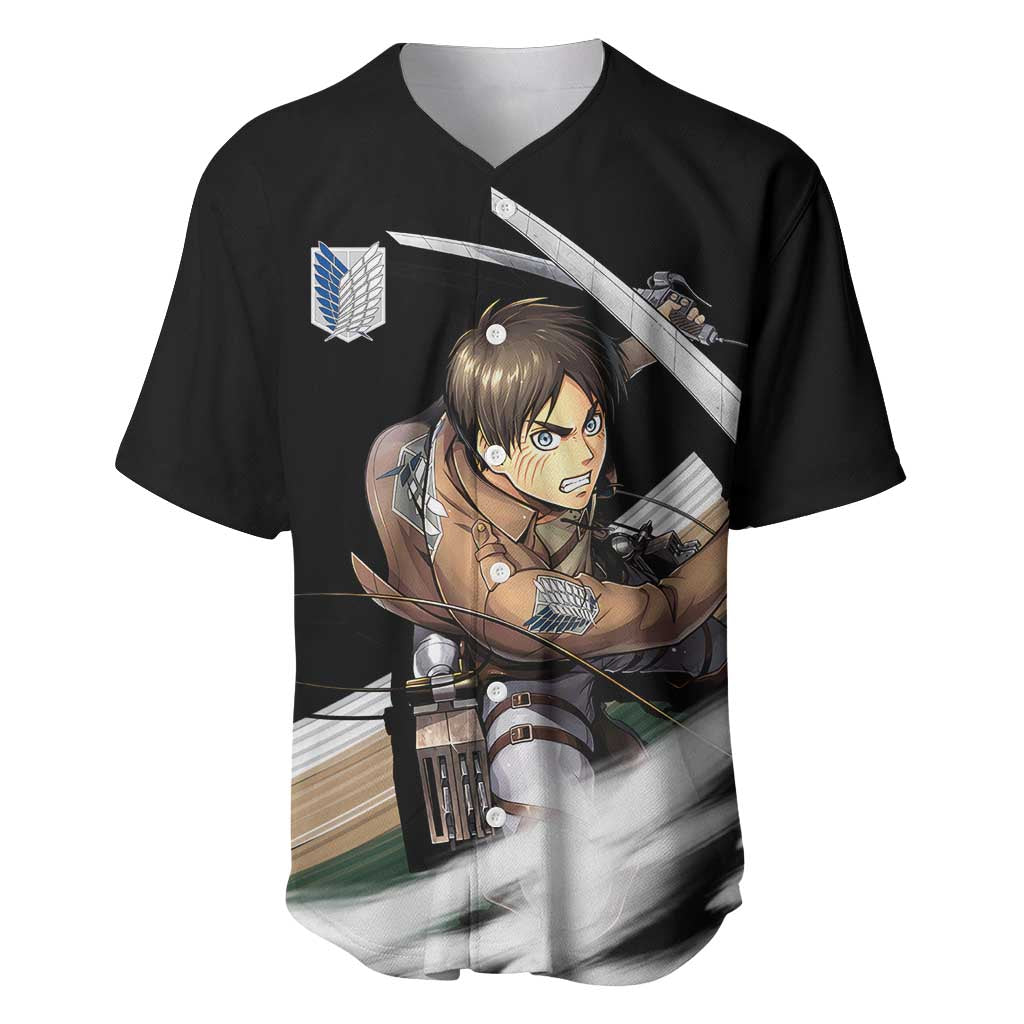 Eren Yeager - Attack On Titan Baseball Jersey Anime Style