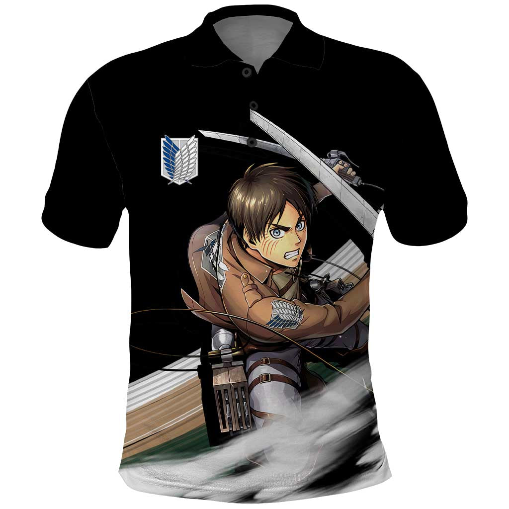 Eren Yeager - Attack On Titan Polo Shirt Anime Style