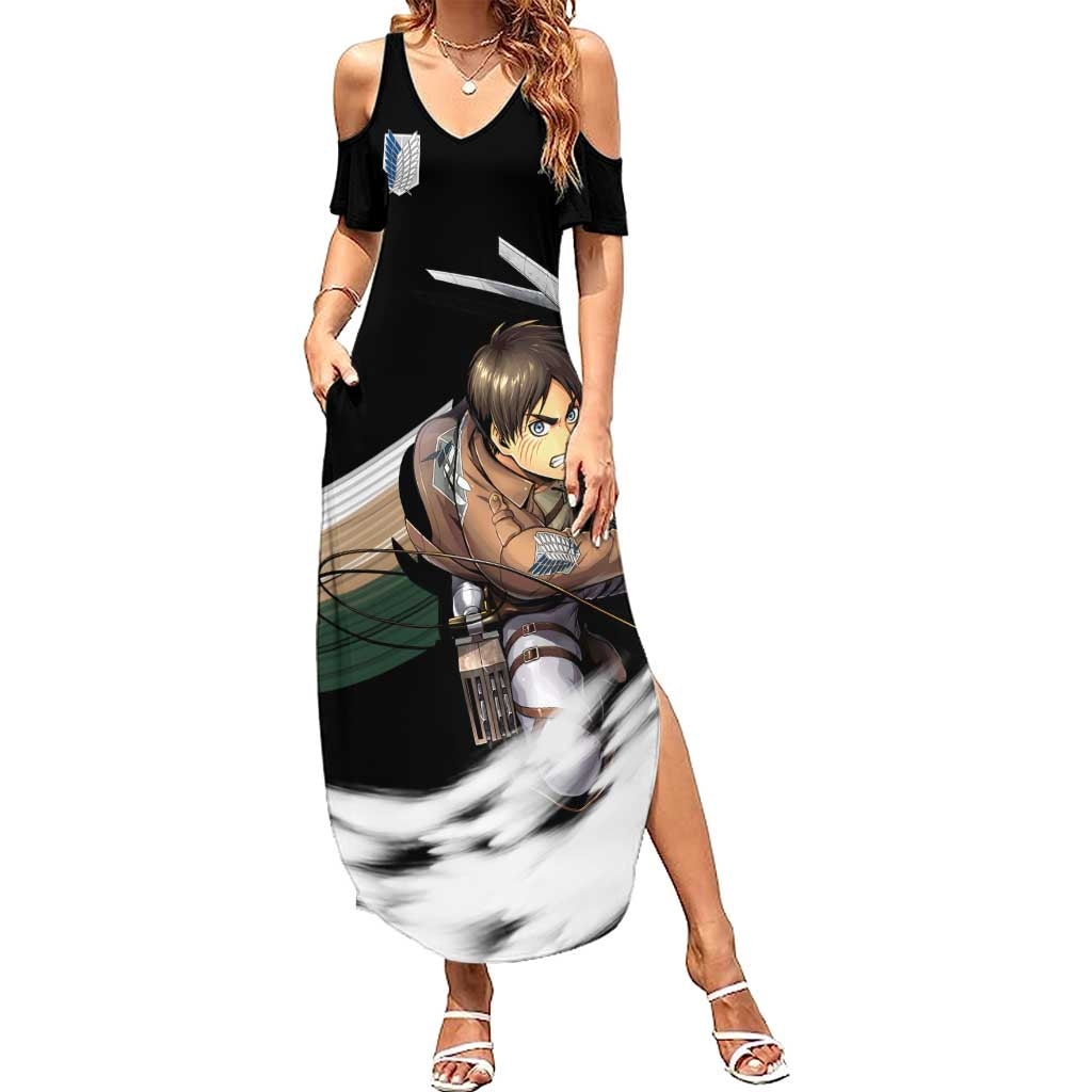 Eren Yeager - Attack On Titan Summer Maxi Dress Anime Style