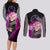 Goku Black Rose Couples Matching Long Sleeve Bodycon Dress and Long Sleeve Button Shirt