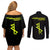 Cyberpunk David Martinez Couples Matching Off Shoulder Short Dress and Long Sleeve Button Shirt