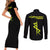 Cyberpunk David Martinez Couples Matching Short Sleeve Bodycon Dress and Long Sleeve Button Shirt