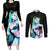 Cyberpunk Rebecca Couples Matching Long Sleeve Bodycon Dress and Long Sleeve Button Shirt