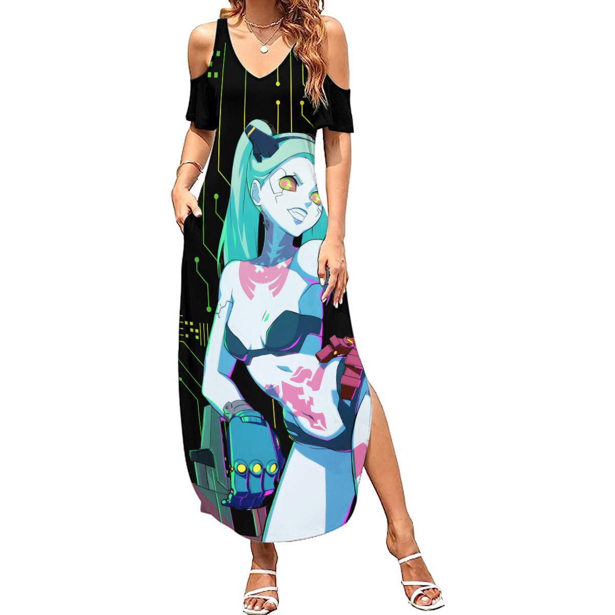 Cyberpunk Rebecca Summer Maxi Dress