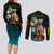 Cyberpunk David Martinez Couples Matching Long Sleeve Bodycon Dress and Long Sleeve Button Shirt