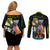 Cyberpunk David Martinez Couples Matching Off Shoulder Short Dress and Long Sleeve Button Shirt