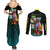 Cyberpunk David Martinez Couples Matching Summer Maxi Dress and Long Sleeve Button Shirt