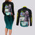 Cyberpunk Lucy Couples Matching Long Sleeve Bodycon Dress and Long Sleeve Button Shirt