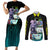 Cyberpunk Lucy Couples Matching Short Sleeve Bodycon Dress and Long Sleeve Button Shirt