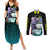 Cyberpunk Lucy Couples Matching Summer Maxi Dress and Long Sleeve Button Shirt