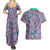 Noivern Pattern Style Couples Matching Summer Maxi Dress and Hawaiian Shirt