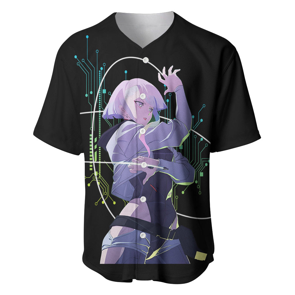 Cyberpunk Lucy - Anime Cyberpunk Baseball Jersey