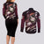 Nezuko - Fighting Anime Couples Matching Long Sleeve Bodycon Dress and Long Sleeve Button Shirt