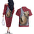 Gaara Uniform Couples Matching Off The Shoulder Long Sleeve Dress and Hawaiian Shirt