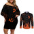 Nine Tailed Beasts Kurama - For Fans Couples Matching Off Shoulder Short Dress and Long Sleeve Button Shirt