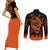 Nine Tailed Beasts Kurama - For Fans Couples Matching Short Sleeve Bodycon Dress and Long Sleeve Button Shirt