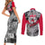 Kaneda - Akira Manga Style Couples Matching Short Sleeve Bodycon Dress and Long Sleeve Button Shirt