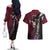 Dracule Mihawk - One Piece Couples Matching Off The Shoulder Long Sleeve Dress and Hawaiian Shirt Anime Style