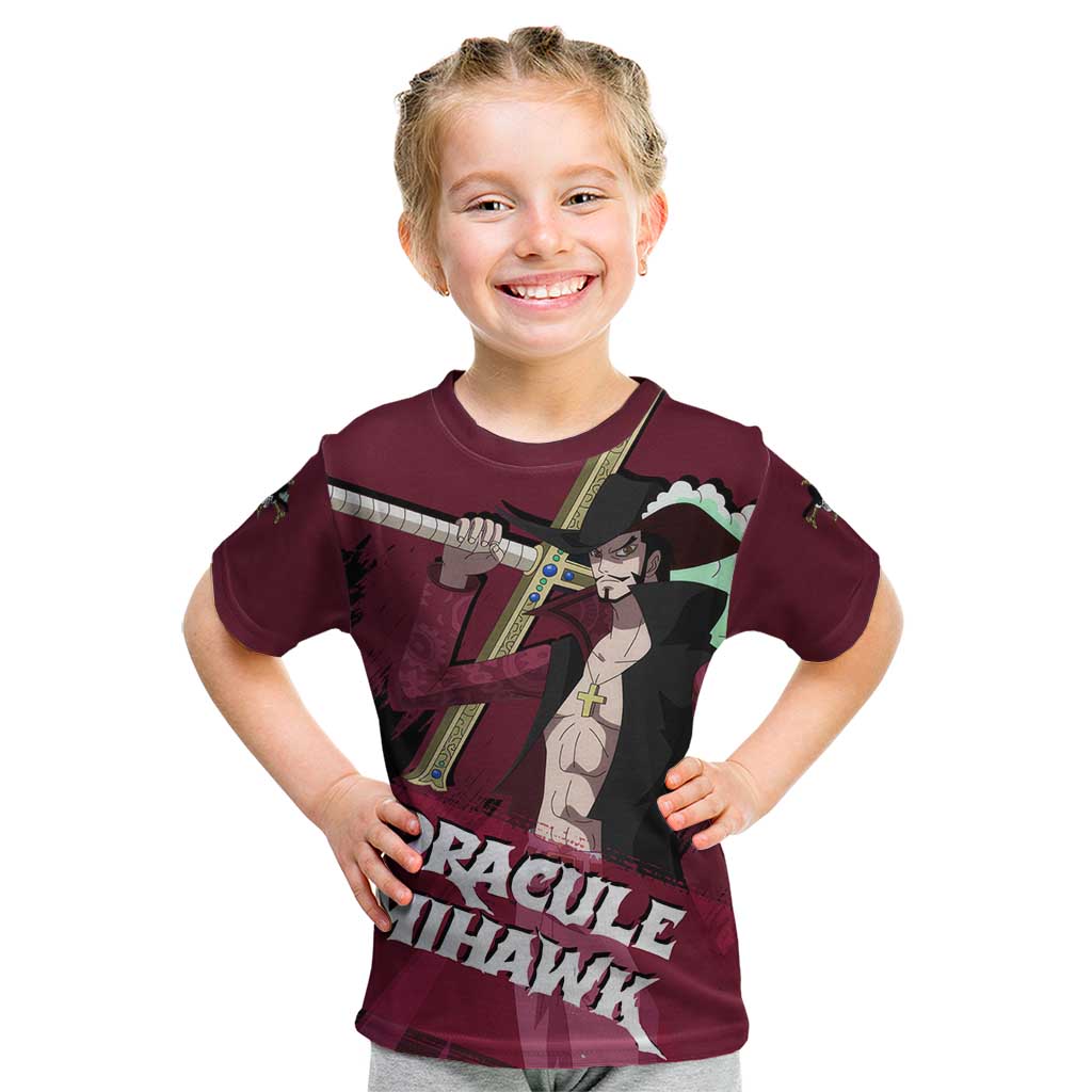 Dracule Mihawk - One Piece Kid T Shirt Anime Style